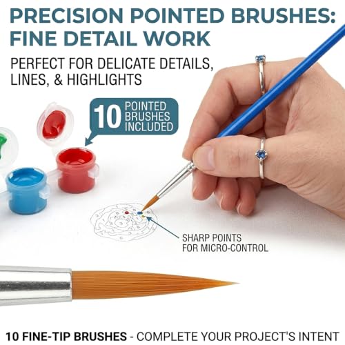 40 Empty Paint Containers with Lids - color: 40 Strips+30 Flat+10miniature Brush+460 Labels