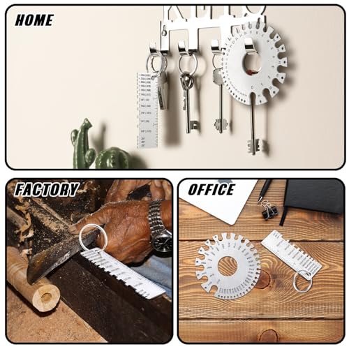 4 Pcs Stainless Steel Metal Sheet Thickness Gauge