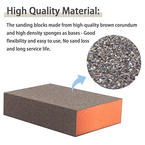 Sanding Sponge, 320 Grit Assortment Sanding Block - size: 320grit-6PCS