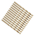 PATIKIL #18 Drill Bit Micro M2 High-Speed Steel 135° Gold Finish 12Pcs - size: #18