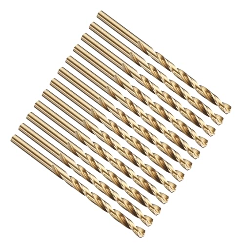 PATIKIL #18 Drill Bit Micro M2 High-Speed Steel 135° Gold Finish 12Pcs - size: #18