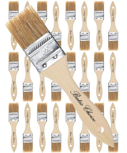 Bates- Chip Paint Brushes for Painting, 1.5 Inch, 24 Pack, Wood Handle, Natural Bristle Paint Brush - size: 1.5 Inch, 24 Pack