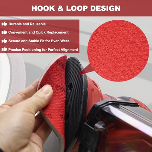10 Pack 5 Inch Hook and Loop Sanding Sponge Discs 400-3000 Grit Wet Dry Sanding Pads, Foam Sandpaper for Random Orbital Sander, Curved Surface Large-Area Sanding Polishing for Metal Wood Auto (5 Inch)