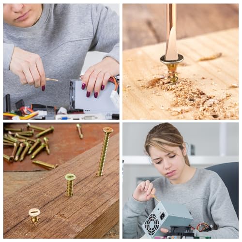 2pcs Bracelet Screwdriver Titanium Steel Mini Screw Driver Jewelry Repair Tools slotted screwdriver for Love Bracelet Bracelet Repair Screwdriver Tools, Gold + Rose Gold