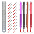 Glieskir 4-Pack Tungsten Carbide Scriber Set with Magnet, Ruler and 21 Tips - color: Color-dark-