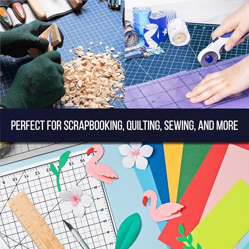 U.S. Art Supply 12"x18" Self-Healing Cutting Mat 6-Ply White/Blue - color: White/Blue