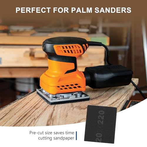 SCOTTCHEN Sanding Mesh 1/4 Sheet (12pcs) 5.5" x 4.5" for Palm Sanders Sheets 220 Grit - size: 1/4 Sheet: 5.5"x 4.5", style: #220