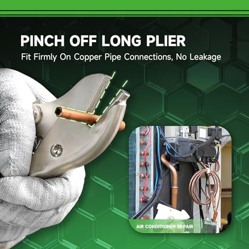 WIPCOOL Pinch Off Plier Locking Pinch-Off Vise Grips Tool, Precision Knurled Adjusting Nut, Pipe Sealing Lock Tool Clamping Fitting