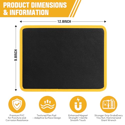 Magnetic Tool Mat,40 lbs flexible Magnetic Parts Holder for Tools - color: yellow, size: 1PC Magnetic Tool Mat