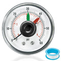 ECX2712B1 Pressure Gauge with PTFE Sealant Tape - size: ECX2712B1