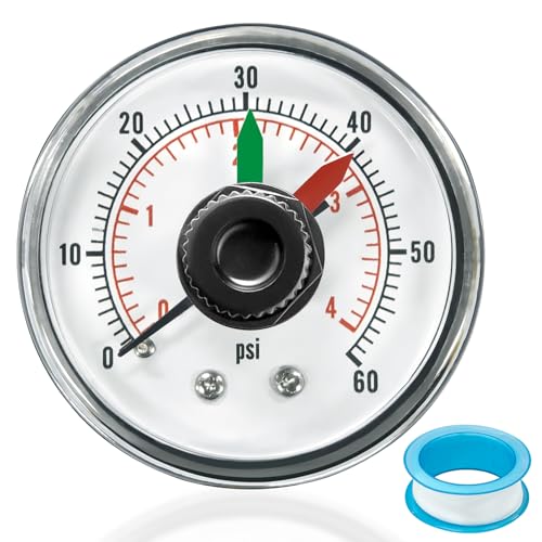 ECX2712B1 Pressure Gauge with PTFE Sealant Tape - size: ECX2712B1