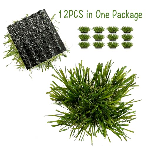 KuGuo Mini Artificial Grass Mats, 12 Pack, Buffalo Grass - color: Buffalo Grass, size: 12PCS
