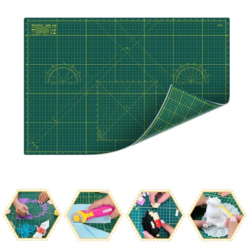 Self Healing Cutting Mat A1 24"x 36" Double Sided Green Mat - color: Green, size: A1 (24" x 36")