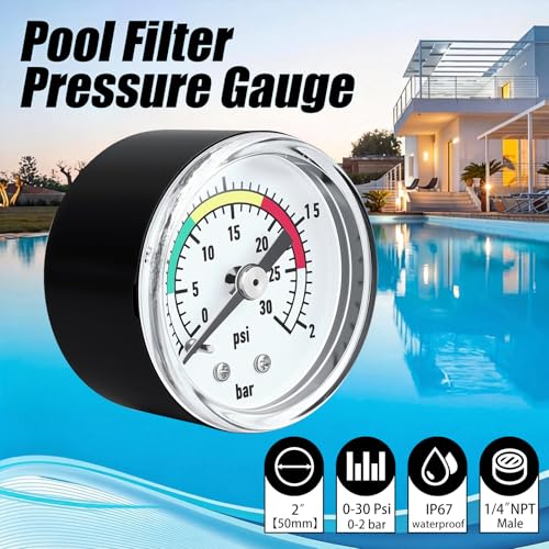 Replacement for intex 11224 SF60110-2 ECO20110 SF70110-2 SF80110-2 CS15230 Pressure Gauge for 14 & 16 Inch Sand Filter Pump