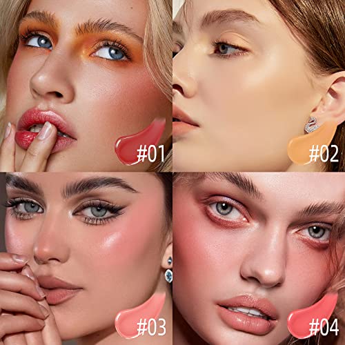 Liquid Blush for Cheeks, Blush Tint Makeup | #04 EBULLIENT-Cool Pink - color: #04 EBULLIENT-Cool Pink