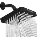 SparkPod Rain Shower Head, 6 Inch Square, Midnight Black Matte Finish - color: Midnight Black Matte, style: 6 Inch Square
