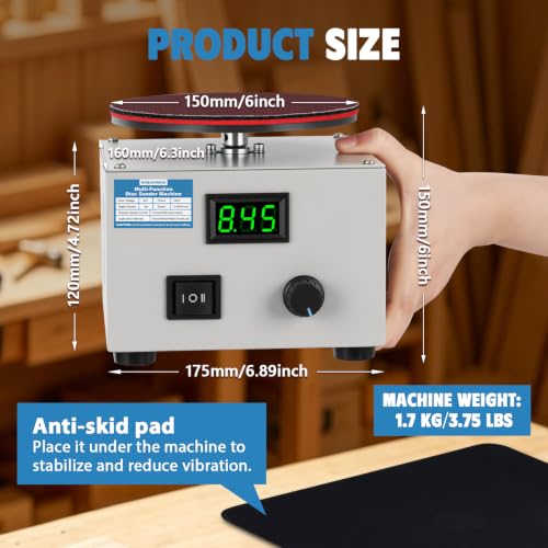 MXBAOHENG Mini Bench Disc Sander 6" Sanding Disc Machine w/ 40 Sandpapers - size: 6 Inch Disc Sander