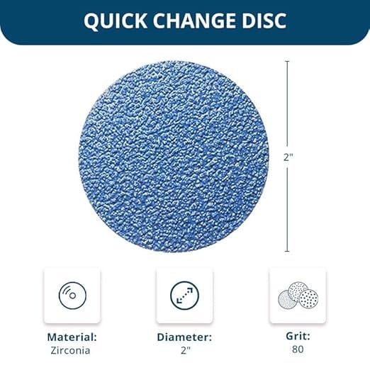 Benchmark Abrasives 2" Zirconia Quick Change Sanding Discs, 80 Grit - style: 80 Grit | 1000 Count