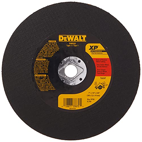 DEWALT DW8056 7-Inch Extended Performance Metal Abrasive Saw Blades - size: 1 Count (Pack of 1)