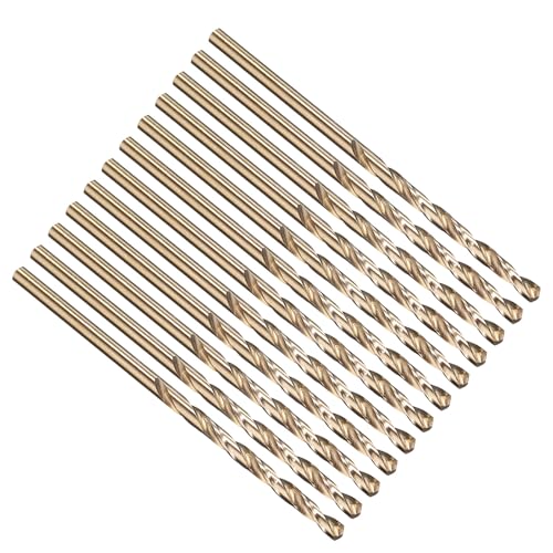 PATIKIL #54 Drill Bit Micro M2 High-Speed Steel 135° Gold Finish 12Pcs - size: #54