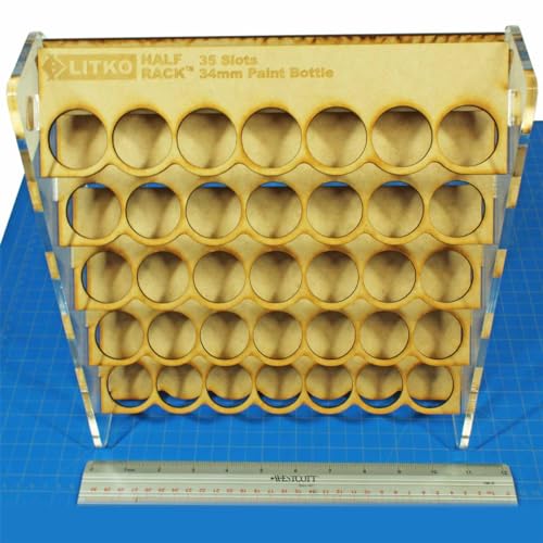 LITKO Paint Rack Storage Organizer | 70 Holes | Citadel Pots & Bottles - size: 35 Holes