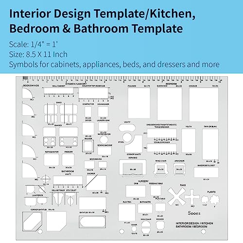 Sooez Architectural Templates, House Plan Templat, Interior Design Template - color: clear