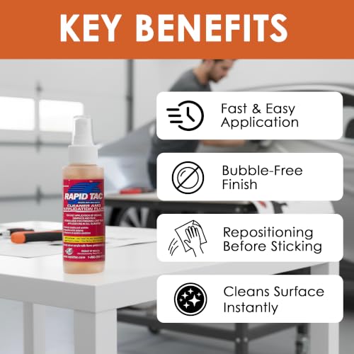 Application Fluid 4oz Spray Bottle | Bubble-Free Application | Allows Graphic to Be Re-Positioned Before Bonding | Bonds in 90 Seconds | for Vinyl Wraps, Decals & Stickers - size: 4 oz