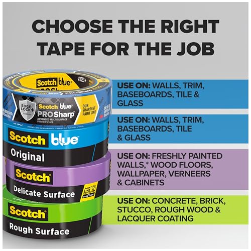 ScotchBlue Original Multi-Surface Painter's Tape 1 Inch Wide, 6 Rolls - size: 0.94" Width, style: 6 rolls