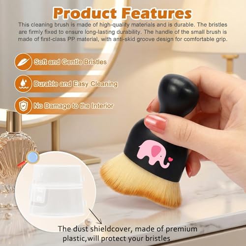 Ladybug Car Detail Brush Soft Bristle Automotive Interior Cleaning Brush - color: Ladybug