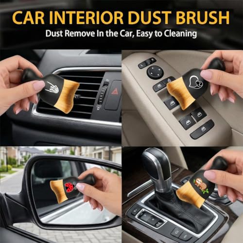 Ladybug Car Detail Brush Soft Bristle Automotive Interior Cleaning Brush - color: Ladybug