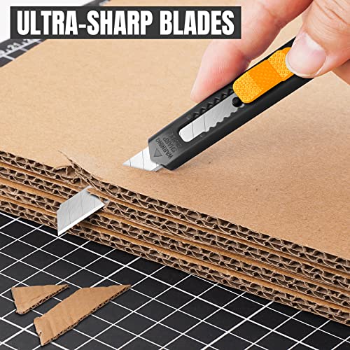 24 Pack Box Cutter Retractable, 9mm Razor Knife, Utility Knife - color: 24-orange