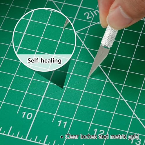 WorkLion Large self healing cutting mat: 47''x23'' Double-Sided Craft Cutting Board for Table, Slip-Resistant 5-Ply Large Cutting Mat for Sewing,Fabric & Crafts (Green/Black) - color: Black/Green, size: 47"L x 23"W