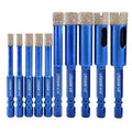 10-Pack Hex Shank Dry Diamond Drill Bits,7 Mixed Sizes 3/16"-5/8" - size: 10 Pcs 3/16"-5/8"