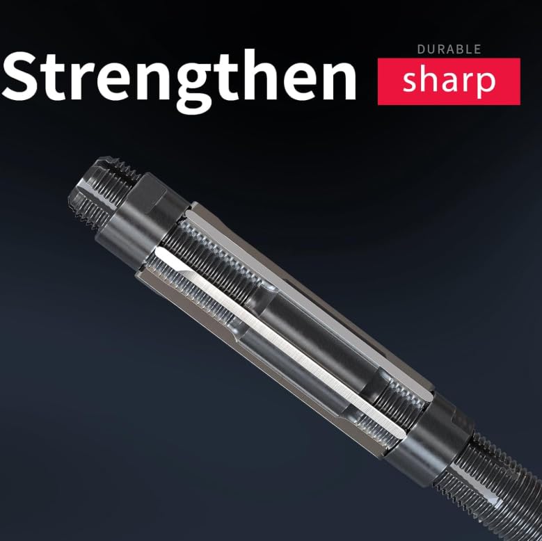 Adjustable Hand Reamer Hardened HSS Twist Grip Adjustable reaming Straight Shank Adjustable Floating Reamer DRINYOUNG (3pcs：12.75-17) - size: 3pcs：12.75-17