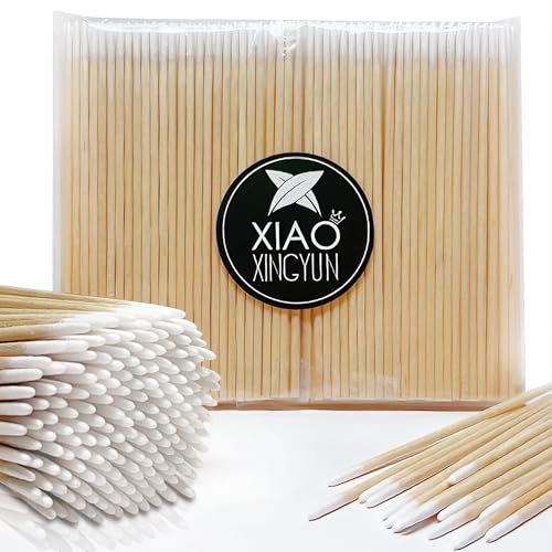 200PCS Pointed Cotton Swabs - Precision Tip Cotton Swabs - 4 Inch Microblading Cotton Swabs - Microblading Cotton Buds for Eyebrow Eyelash Extensions, Makeup, Nails, Tattoo Permanent Supplies, Craft - size: 200 PCS-Pointed