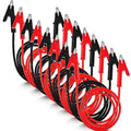 Dunzy 8 Pcs 3.3 ft Dual-Ended Alligator Clip Test Lead 14 Gauge Jumper Wire - size: 3.3 Ft