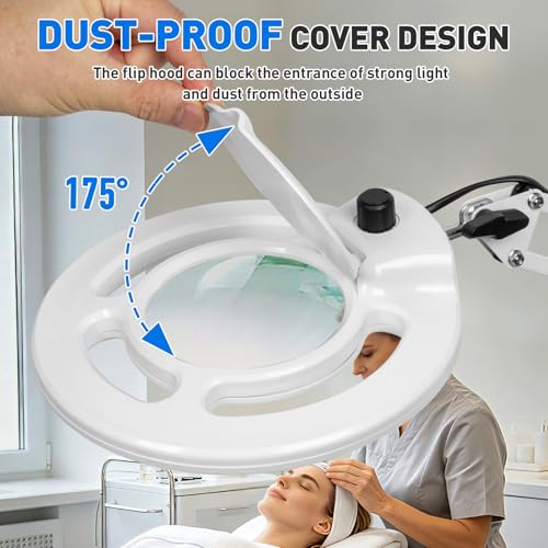 KIRKAS Magnifying Glass with Light, 2,200 Lumens Magnifying Lamp 12X - color: White 28in