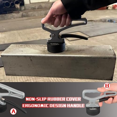 ULIBERMAGNET Heavy Duty Strong Magnetic Pickup Tool,2 Pack Magnetic Lifting with Quick Release,Portable Material Collector with Ergonomic Handle for Iron Plate,Tool Steel,Laser Cutting - size: 2PACK Magnetic Pickup Tool for Heavy Duty Plate