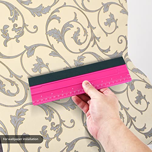 NEWISHTOOL Squeegee for Vinyl, Sign Making, Decals, Craft, Wallpaper Tools - color: Rose Pink, size: 25cm