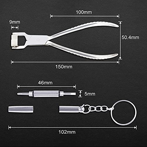 Eyeglasses Nose Pad Adjusting Pliers 6 Inches Eyeglasses Frame Pliers Eye Glasses Repair Assembling & Ajusting Tools Optical Optician Tool with Eyeglass Repair Screwdriver - size: A