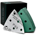 Serious Grit - 93mm 6-Hole P80 Grit Triangle Sanding Sheets - 50 Pack Box - style: 80 Grit