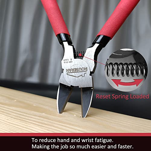 Wire Cutters 1 PACK, 6 inch, Side Cutters, Flush Cut Pliers - color: 1 Pack