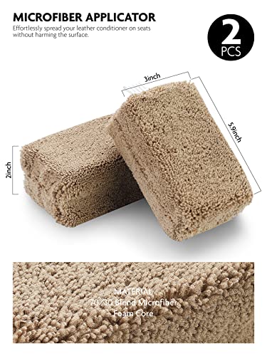Fantasticlean Car Detailing Brush Set, Interior Leather Cleaning Kit, 9PCS - size: IT-ACS01-NT