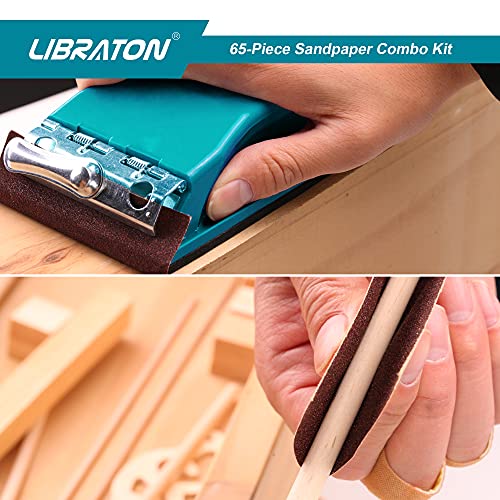 Sandpaper 65Pcs, Sand Paper, Sandpaper Assortment 80/120/400/600Grit