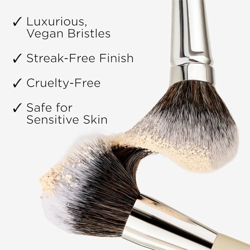 Haleys Powder Makeup Brush, Soft Face Brush, Loose & Pressed Powder, Vegan - style: Powder Brush