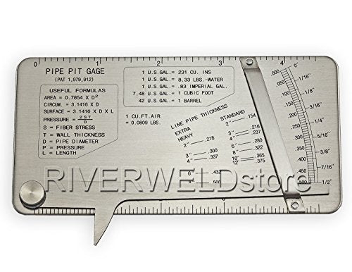 RIVERWELD Pipe Pit Welding Gauge Gage Test Ulnar Welder Inspection - style: Pipe Pit Gauge
