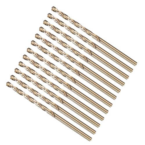 METALLIXITY Micro Drill Bit (#43) M2 High-Speed Steel 135° for Metal 12Pcs - size: #43