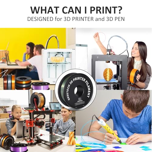 Geeetech Silk PLA 3D Printer Filament 1.75mm, Dark Green - color: 1kg Silk Dark Green Bronze