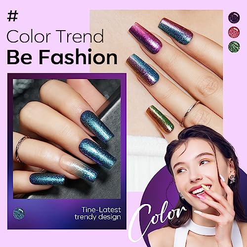 modelones Chameleon Gel Nail Polish Set - 6 Colors Aurora Gel Polish Kit - color: A A2-Aurora Chameleon