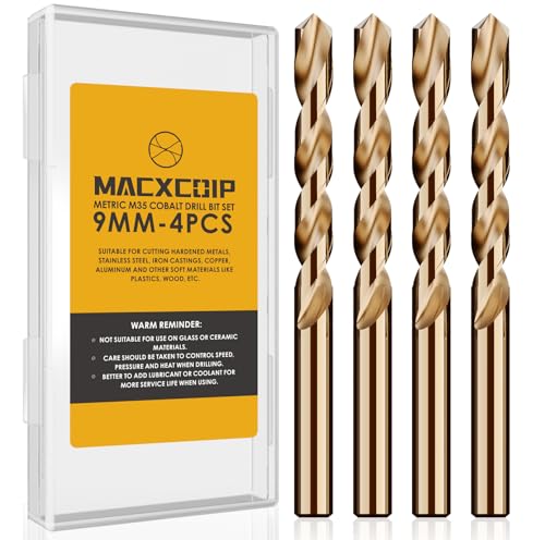 Metric 4Pcs 9mm M35 Cobalt Drill Bit Set - size: 9mm（4pcs）